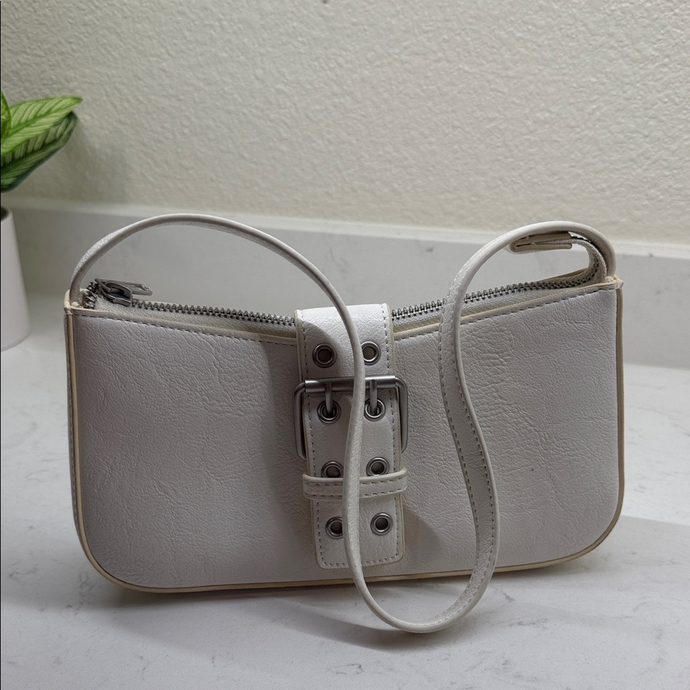Brandy Melville Small White Leather Women's Bag